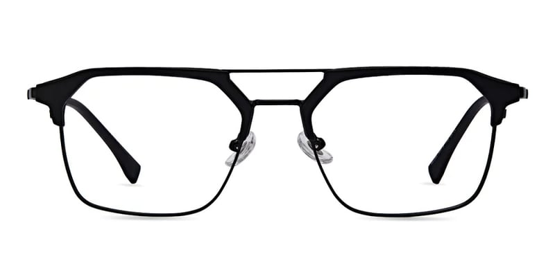Aviator Matte Black Eyeglasses